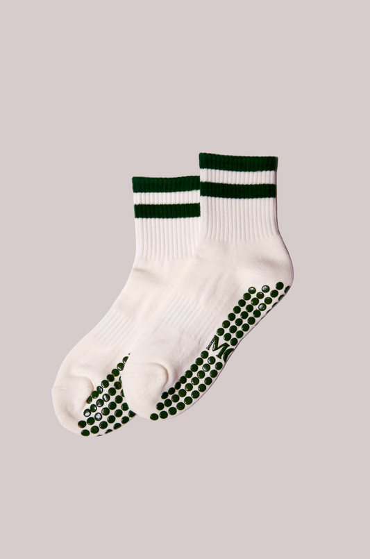 Striped Crew (Forest Green)